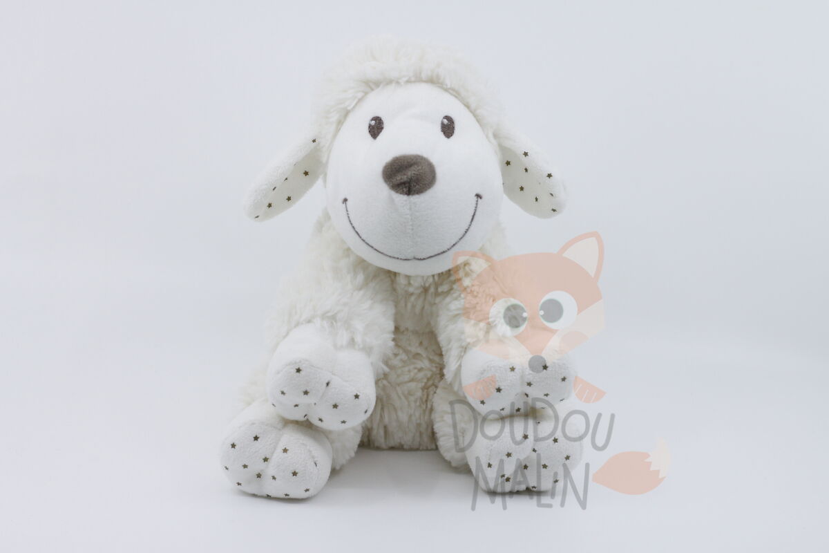  - plush sheep white seated grey star 25 cm 